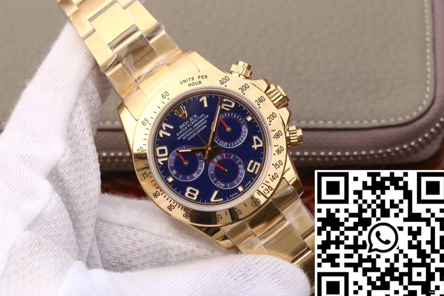 Factory Gold JH Dial Daytona 116528 Full Blue Rolex Cosmograph 0806